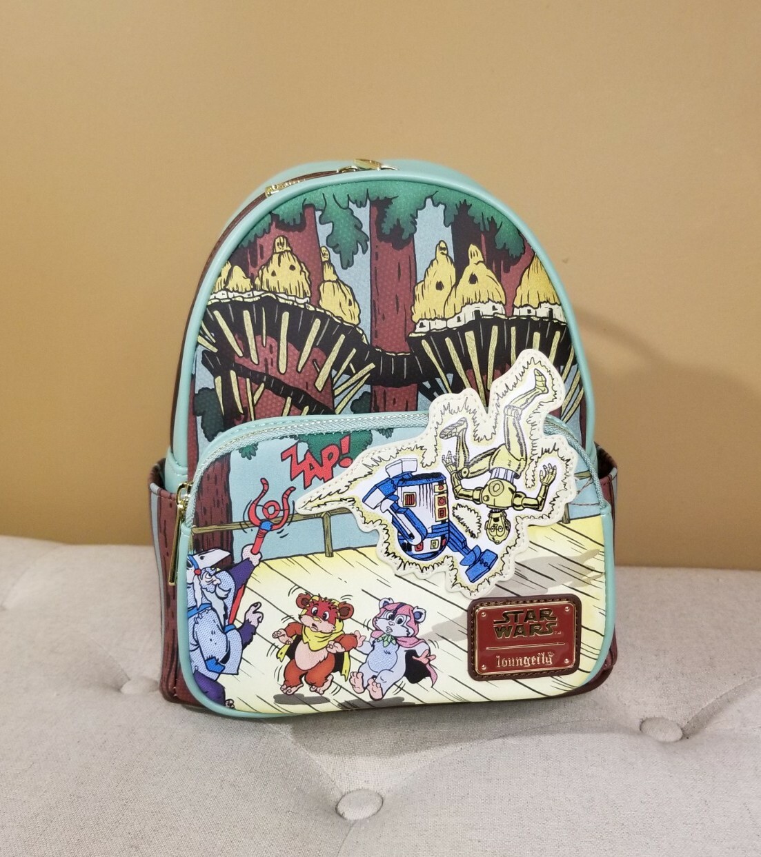 Loungefly Star Wars Ewoks and Droids Glow in the Dark Exclusive Backpack NEW