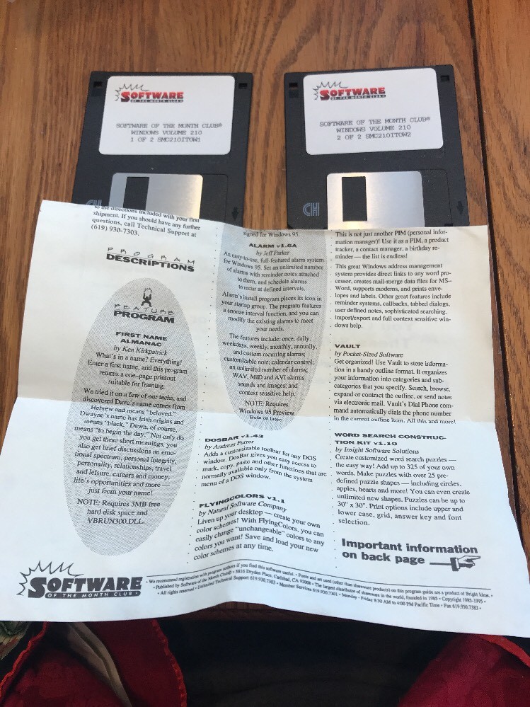 IBM Window Program Guide Volume 210Program Guide & 2 Discs RARE Ships N 24h