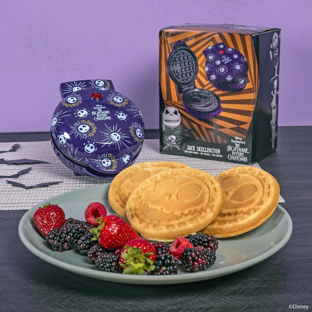Nightmare Before Christmas Jack Skellington Mini Waffle Maker - Small Kitchen...