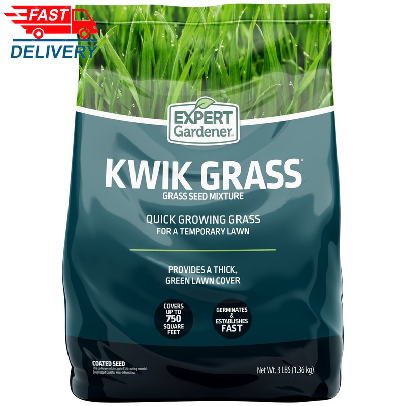 Kwik Grass Seed Mix, for Sun to Partial Shade, 3 Lb.