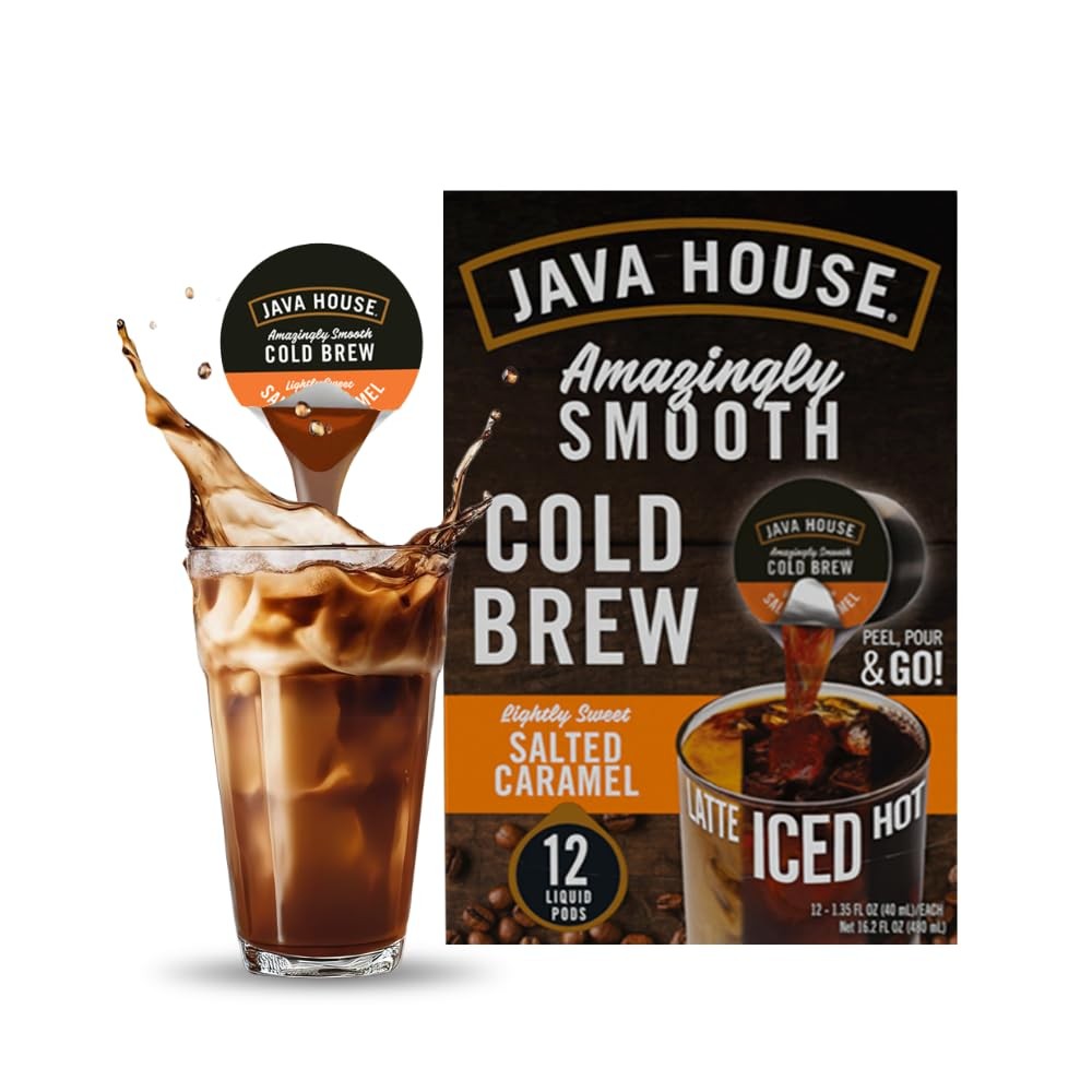 Java House Salted Caramel Cold Brew Coffee Pods – 12 Count