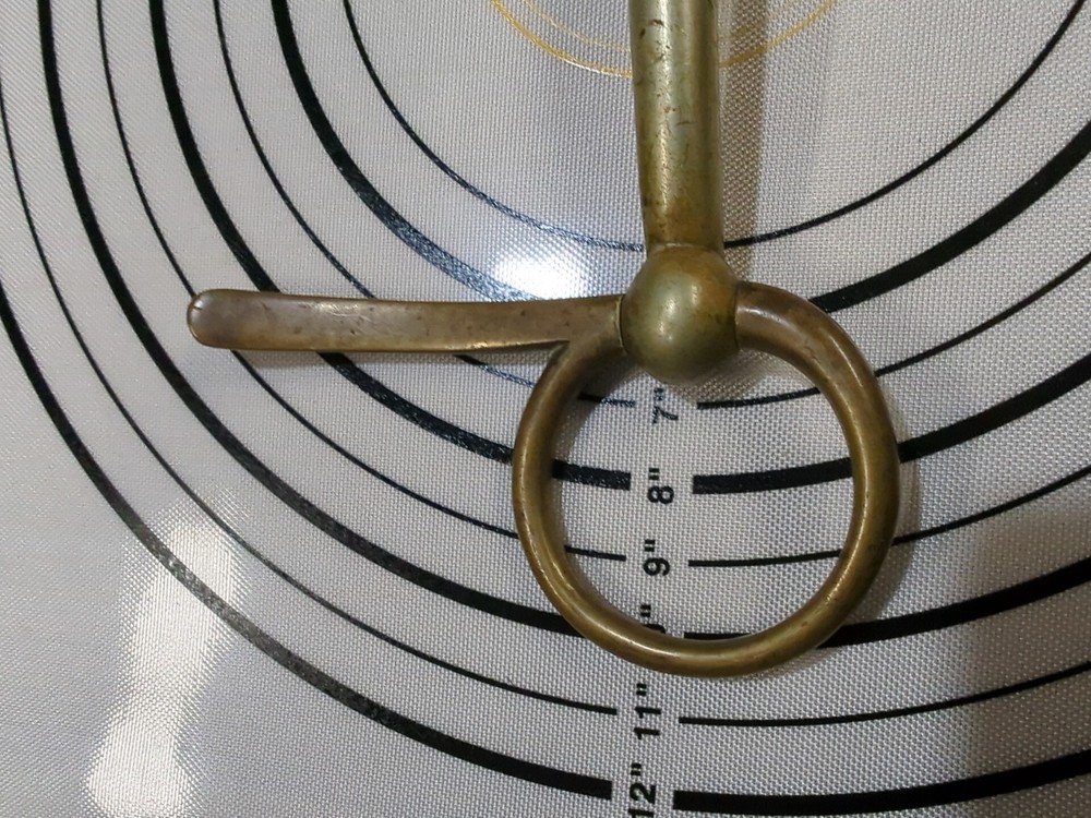 VINTAGE SOLID BRASS MULLEN HORSE BIT A6