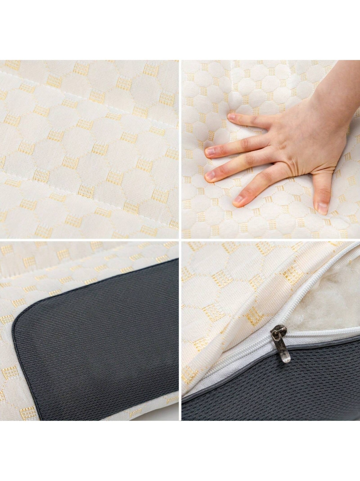 2 PCS Ergonomic Neck Pillow Massage Adjustable Soft Sleeping Pillow 100% UPGRADE