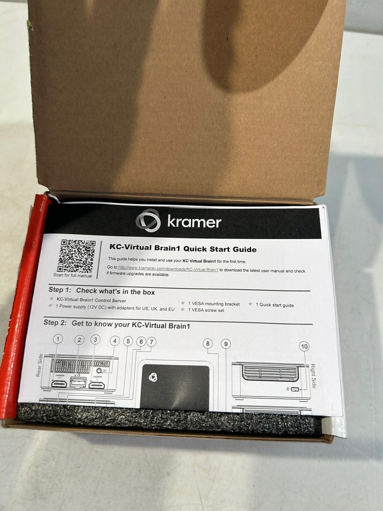 Kramer KC Virtual Brain1 Hardware Platform with 1 Instance Kramer Brainware KC