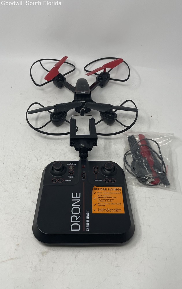 Sharper Image Mach X Black Video Streaming Camera Drone With Remote Not Tested