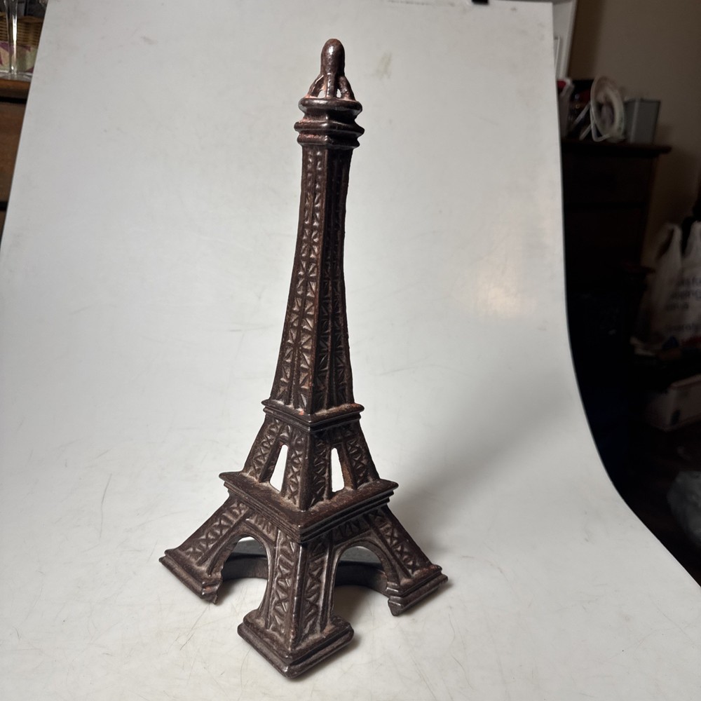 Paris Eiffel Tower 13" Cast Iron 3 Sided Architectural Corner Piece