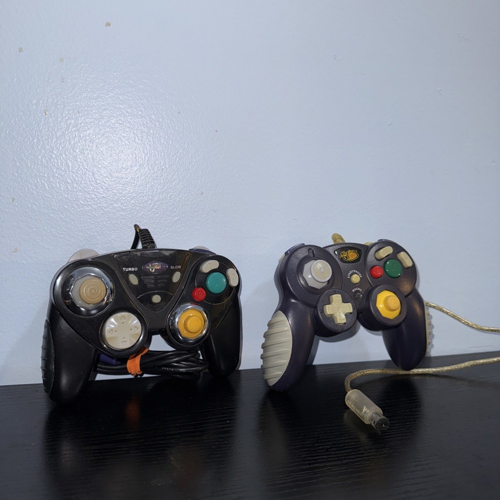 2 Nintendo Gamecube Controllers-Tested And Working Mad Catz