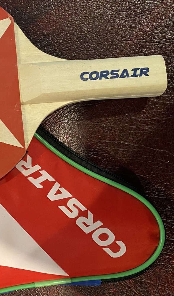 Corsair Table Tennis Paddle & Zippered Case High Performance Top Control Spin
