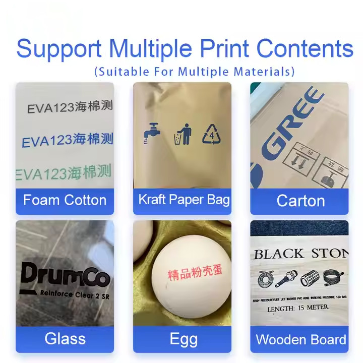 Handheld inkjet printer 25.4mm prints date text logo pattern on packaging bag