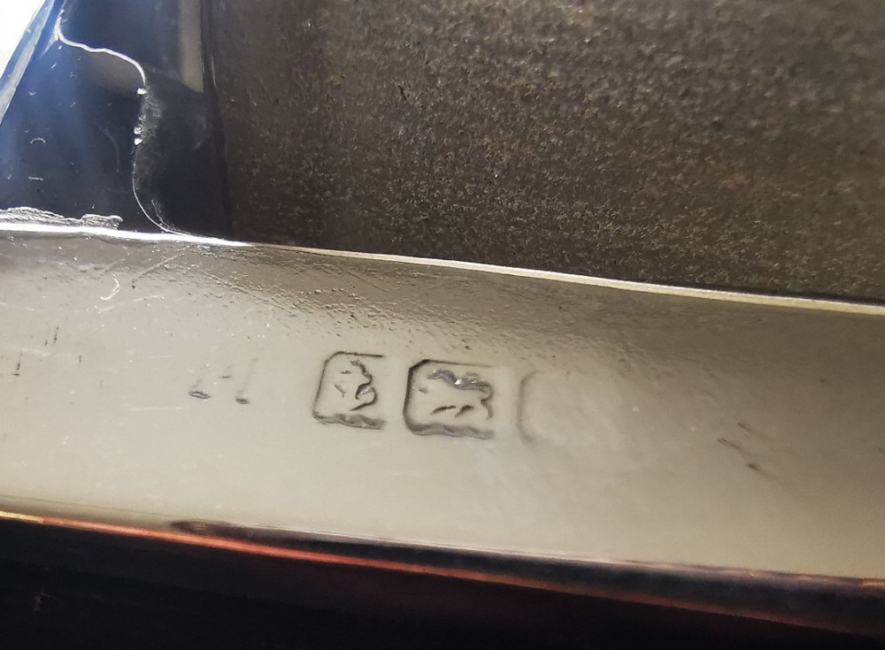 Antique Solid Silver Stamp Roller Moistener - Birm