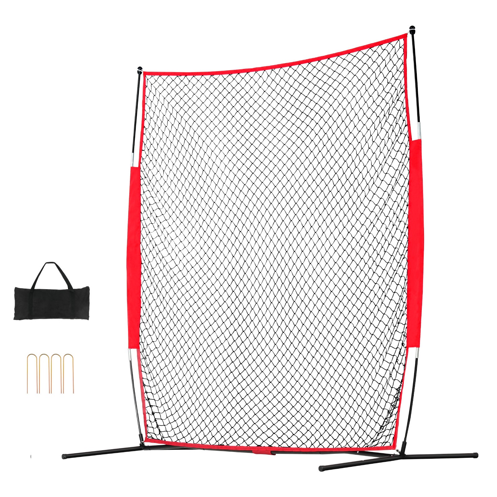 Uimoso Barricade Backstop Net Ball Sports Barrier Softball Practice Net 7x7ft