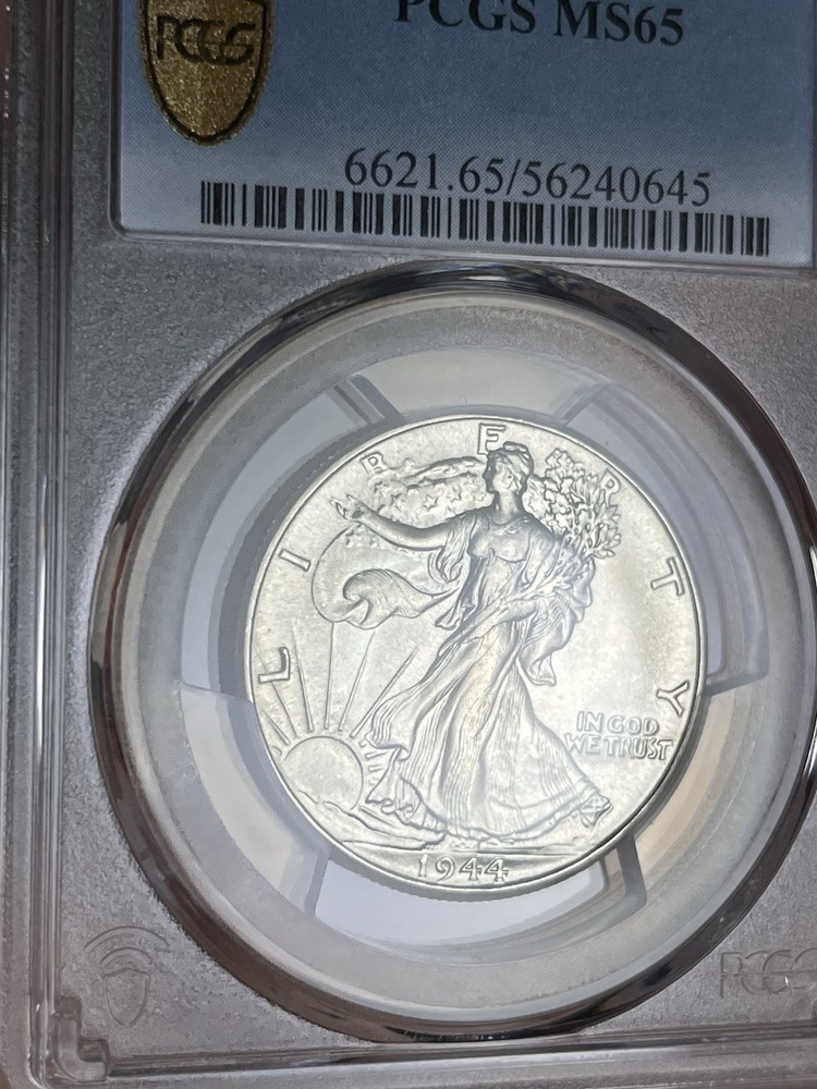 1944 WALKING LIBERTY PCGS MS65