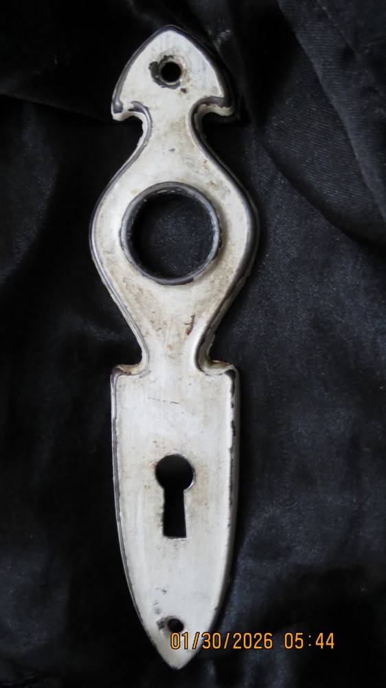 Antique Chrome Art Deco Mortise Lock Set
