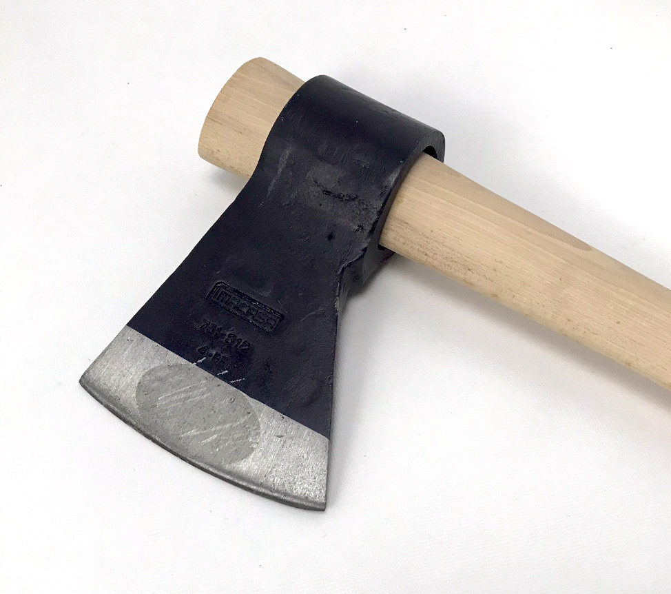 Primitive Axe - Tapered Oval Socket - 4 lbs Head, 36 inch Hickory Handle