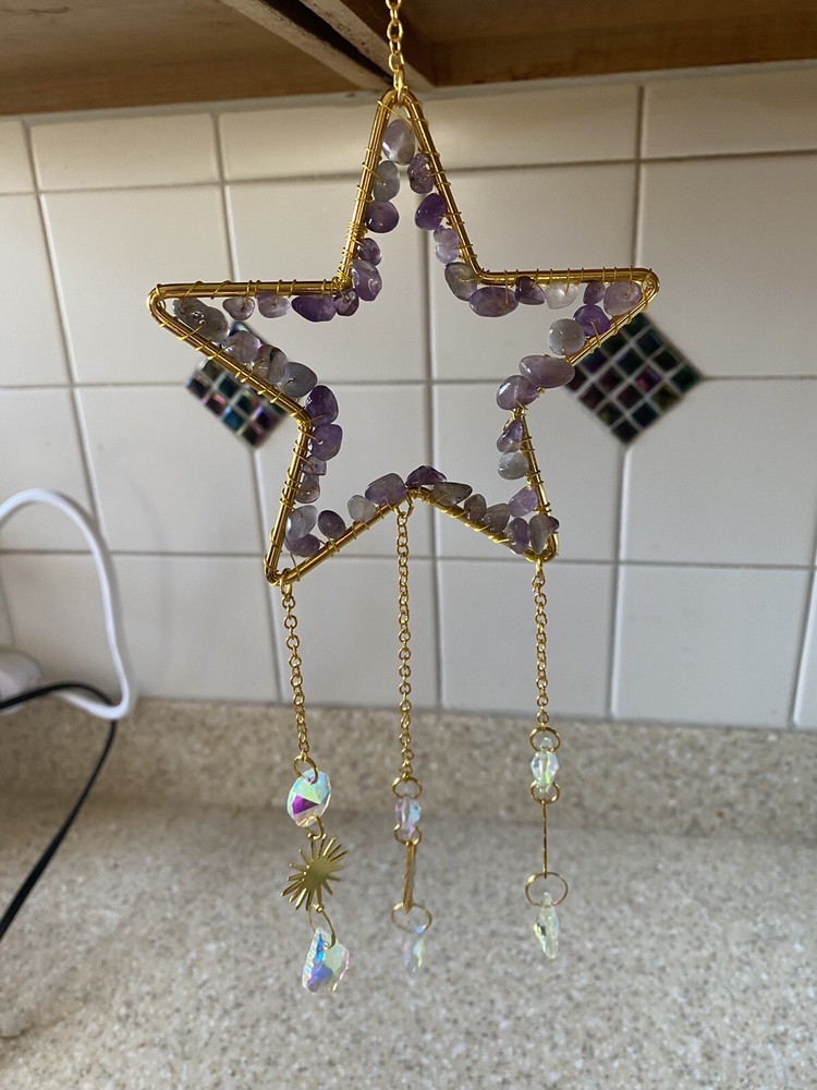 Sun Catcher With Amethyst Crystals