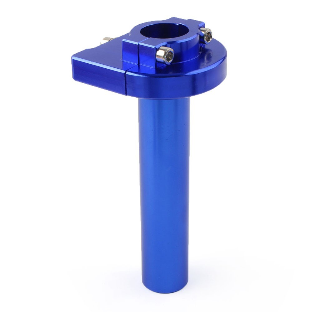 Universal 90° Blue Throttle Cable Adjuster Hand Grip Twist Throttle Accelerator