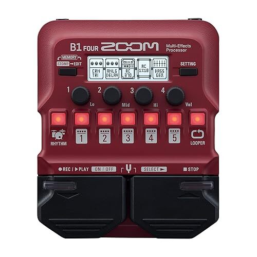 ZOOM B1 Four Multi Effect Processor Stomp Pedal for Bass w/ Tracking NEW