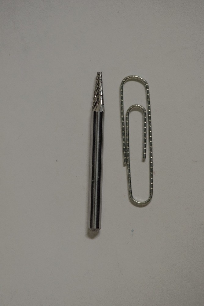 SM41D Cone Shape SOLID Carbide Burr Bur Cutting Tool Die Grinder Bit 1/8"