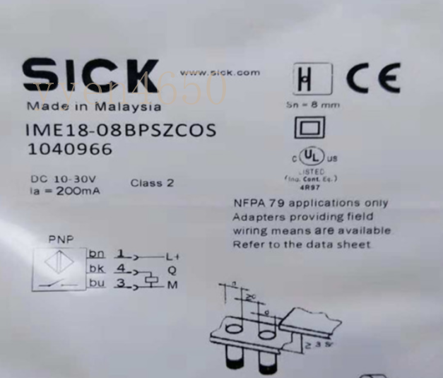 SICK IME 18-05BPSZCOS 4- PINS INDUCTIVE PROXIMITY SENSOR #n4650