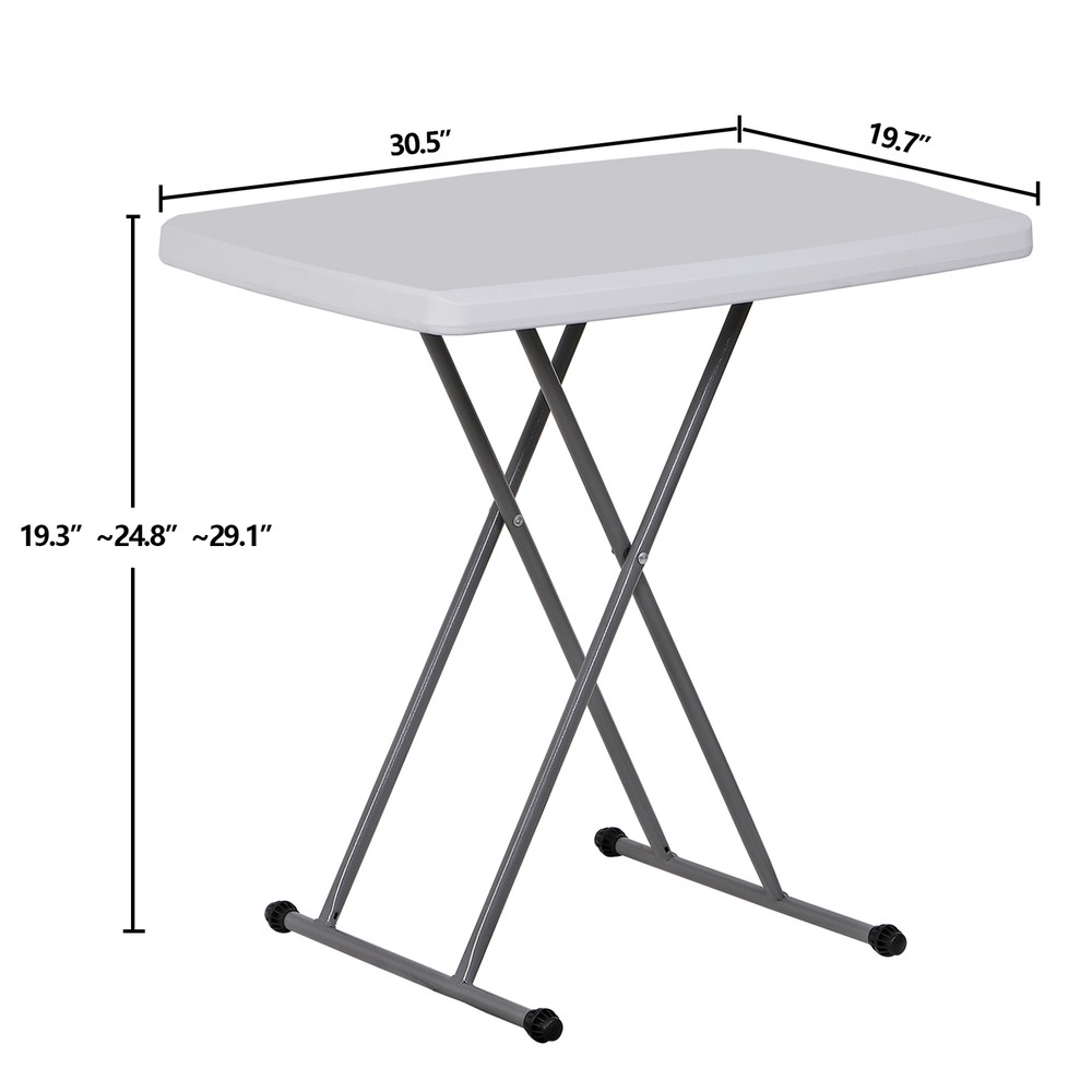 Multi-Functional 30-Inch Folding Table Portable Adjustable Height for TV Tray