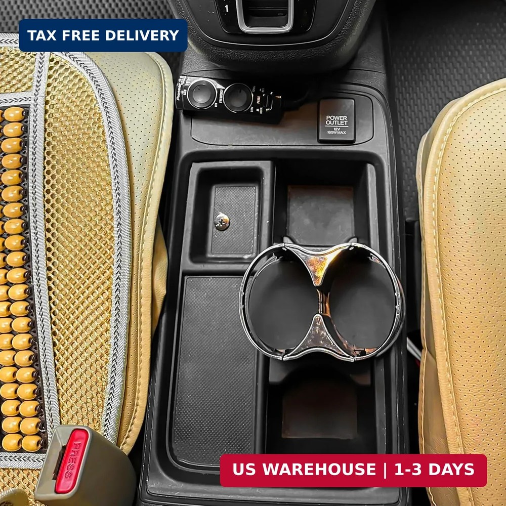 Double Cup Holder for Car, 2 in 1 Extra Cup Insert with Expandable Base, Multifu