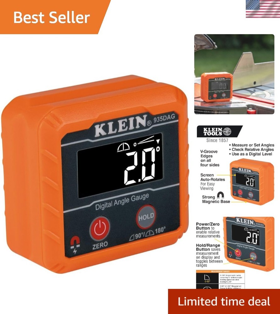 Klein Tools 935DAG Digital Electronic Level & Angle Gauge 0-180° Precision Tool