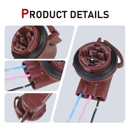2 PCS 3157 Bulb Socket, Turn Signal/Tail Light/Brake Light Harness Socket