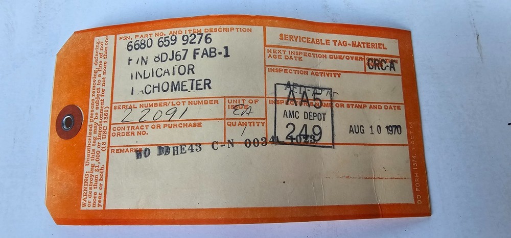 Indicator, Tachometer, helicopter