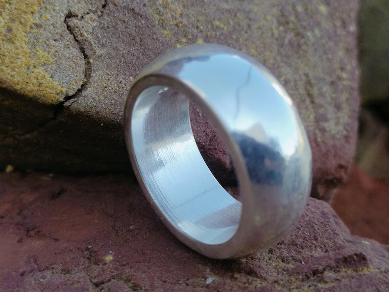 Wide Cigar Band Ring 925 Sterling Silver Ring& Statement Ring Handmade All Size