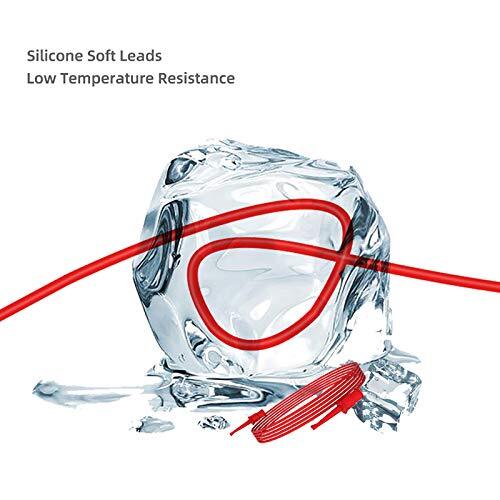 5 Pack Electrical Dual Lead Test Hook Clips Silicone Test Cables for Electronics