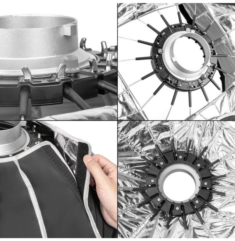 FOMITO Portable 47.2inch Deep Parabolic Softbox Bowens for Studio Flash