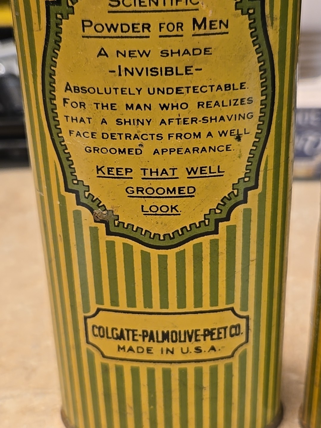 Two Different Size Vintage Palmolive Aftershave Talc ￼