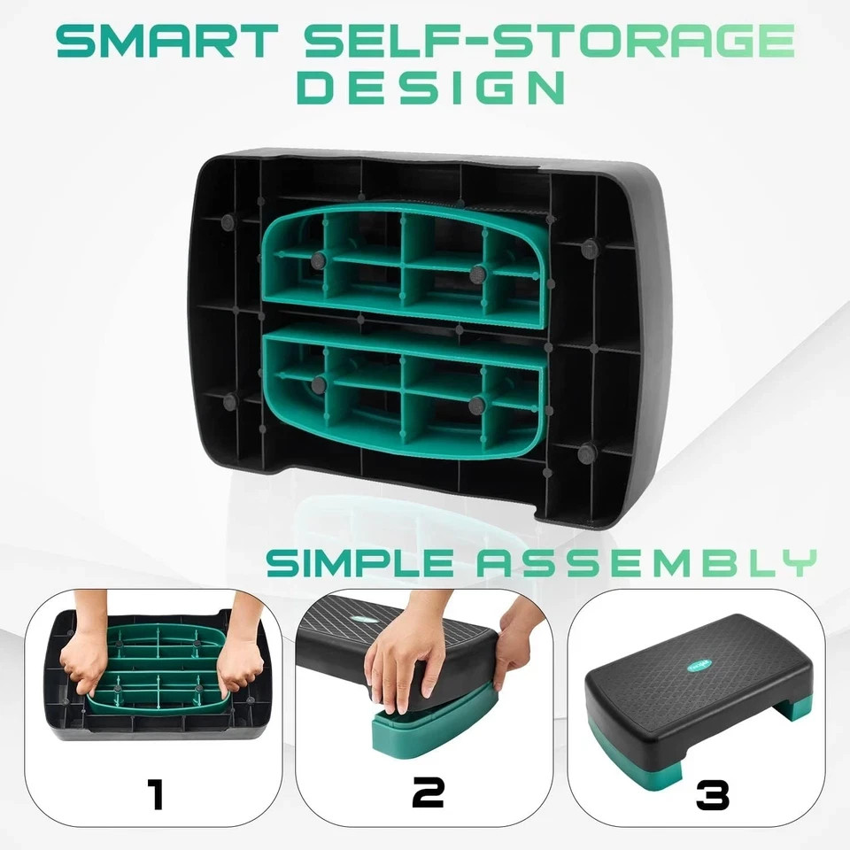 Compact 18.1" Aerobic Stepper with Anti-Skid Surface & 300 lbs Weight Capacity