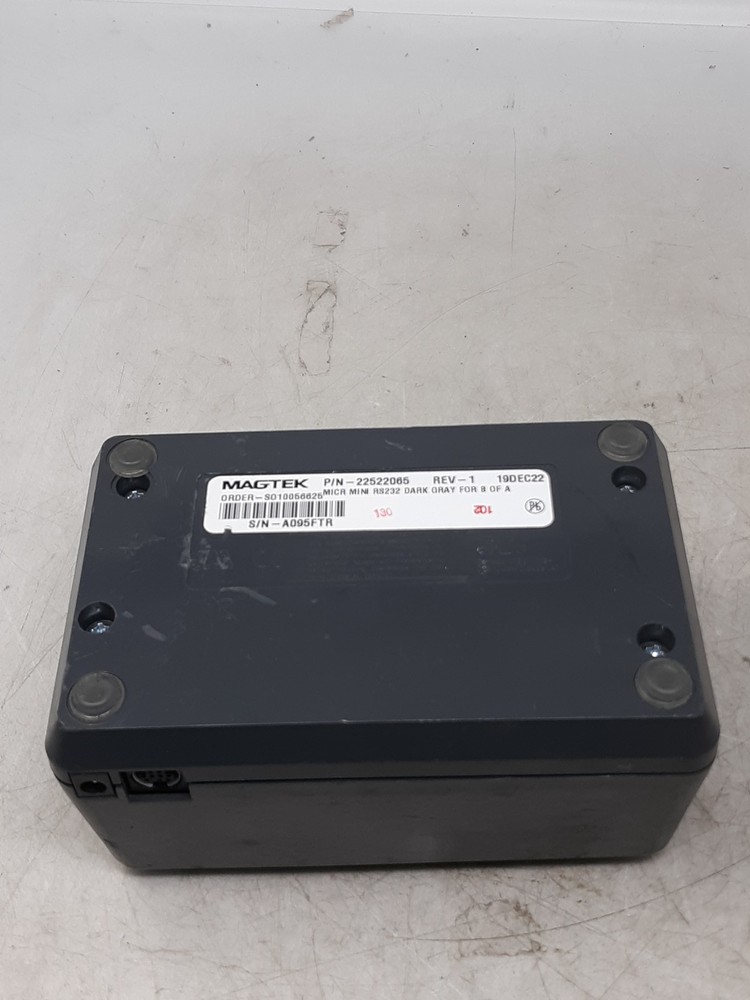 MagTek MICR MINI RS232 Dark Gray MICR Reader - Used