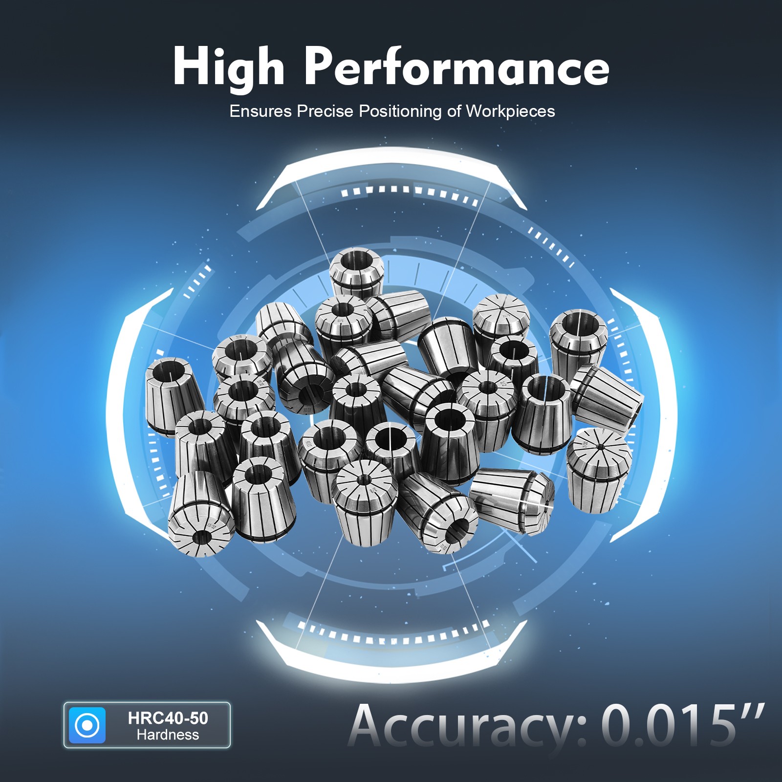 29 Pcs ER40 Precision Spring Collet Set Milling Lathe CNC Chuck Bit Holder ER40