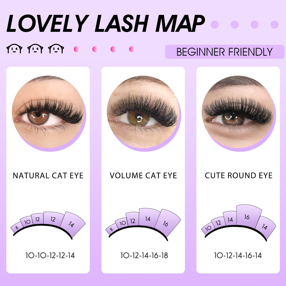 Professional Lash Cluster Kit - 80D & 100D Individual Extensions 10-18mm