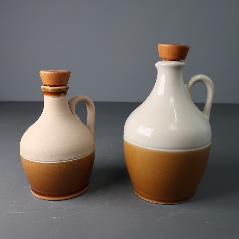 Pair of Small Stoneware Jug Bottles