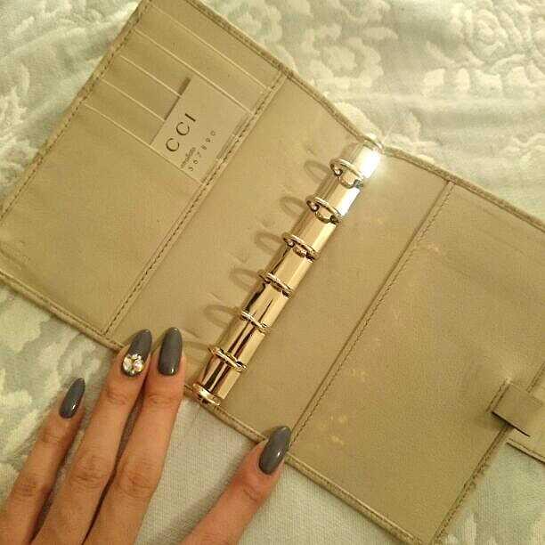 Authentic Gucci Excellent Condition GG Notebook Day Planner Cover Light Beige