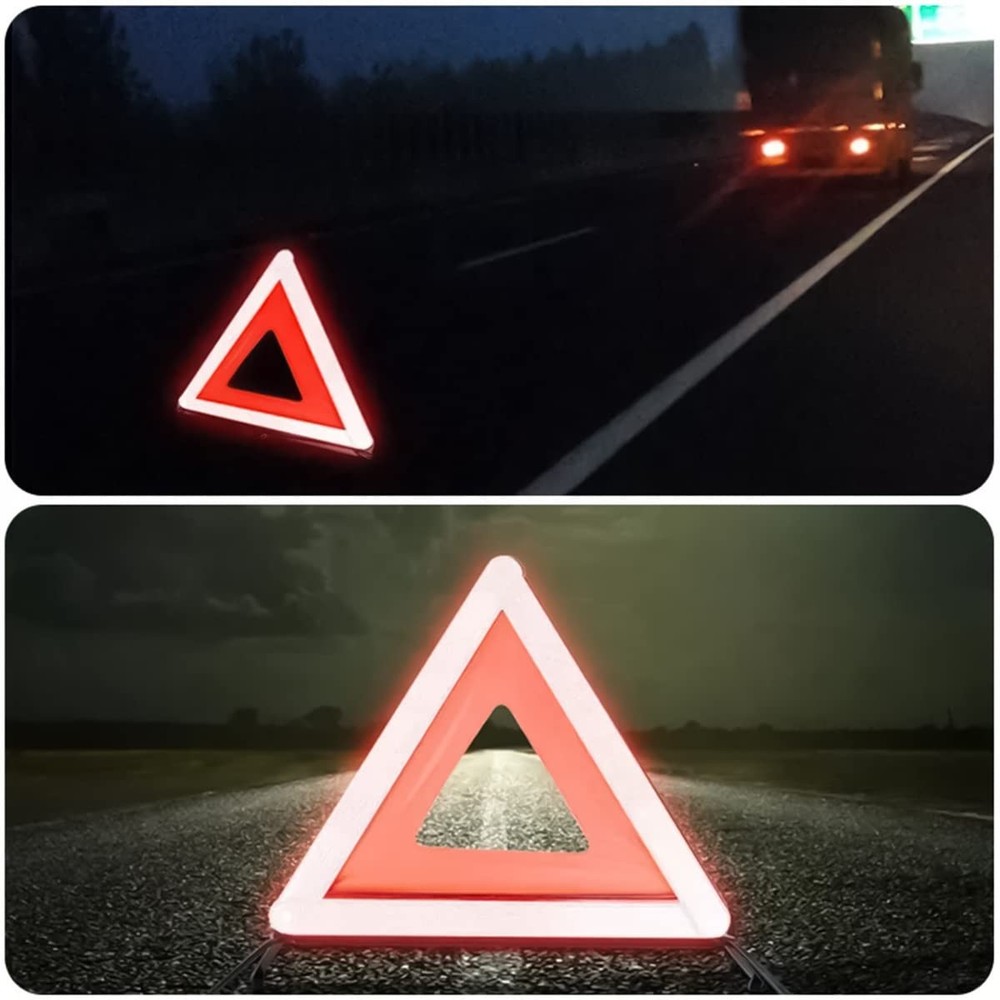 AUKEPO Warning Triangles, Foldable Car Road Reflective Triangles,...