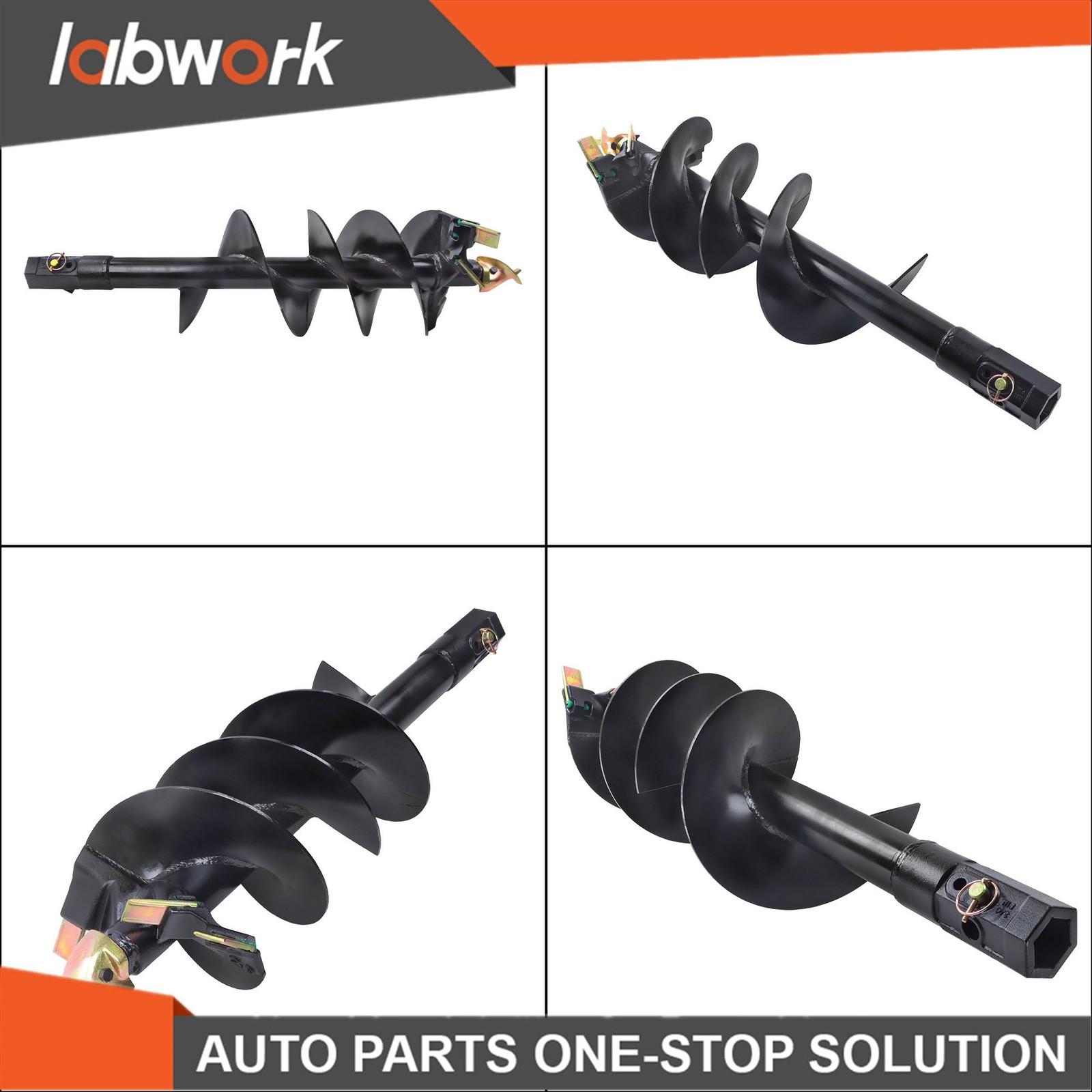 Labwork 12" x 48" Digger Auger Bit Attachment, 2" Hex Compatible