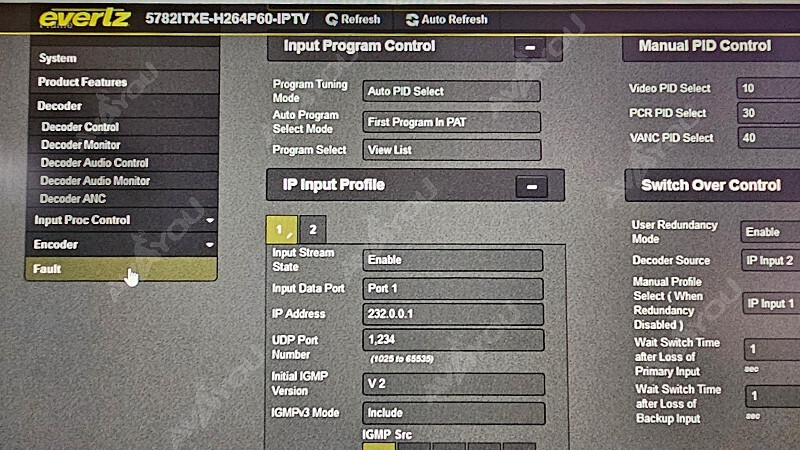 Evertz 5782ITXE-H264P60-IPTV IPTV Encoder Decoder Platform +3RU for 570FR