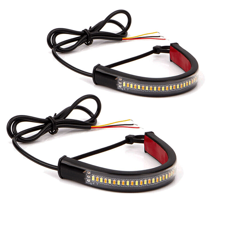 2 LED Tail light strip For Harley-Davidson Dyna Electra Glide Road Glide Softail