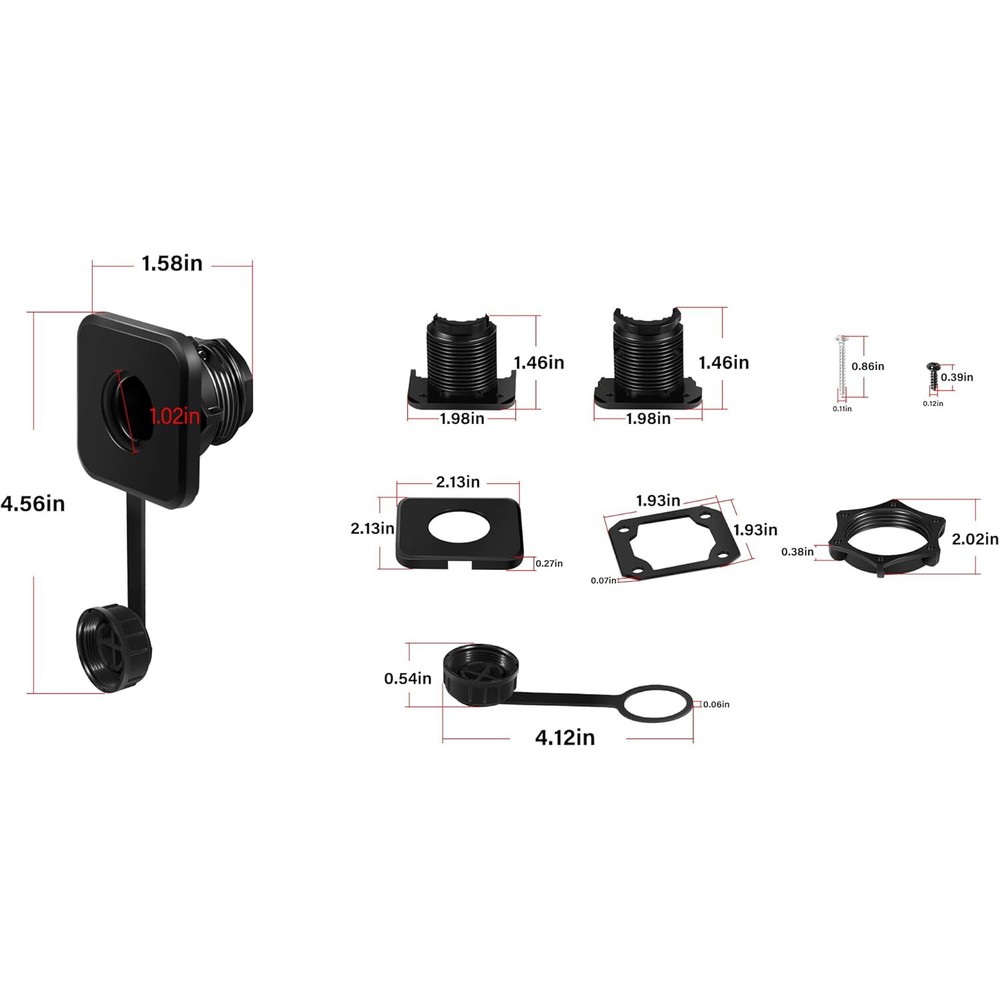 for Garmin LiveScope Bulkhead Connector Kit