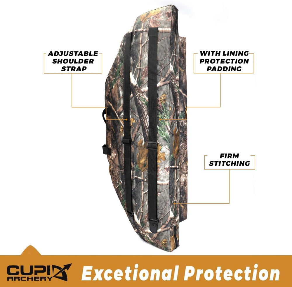Lightweight Soft Compound Bow Case with Arrow Pocket and Backpack Straps