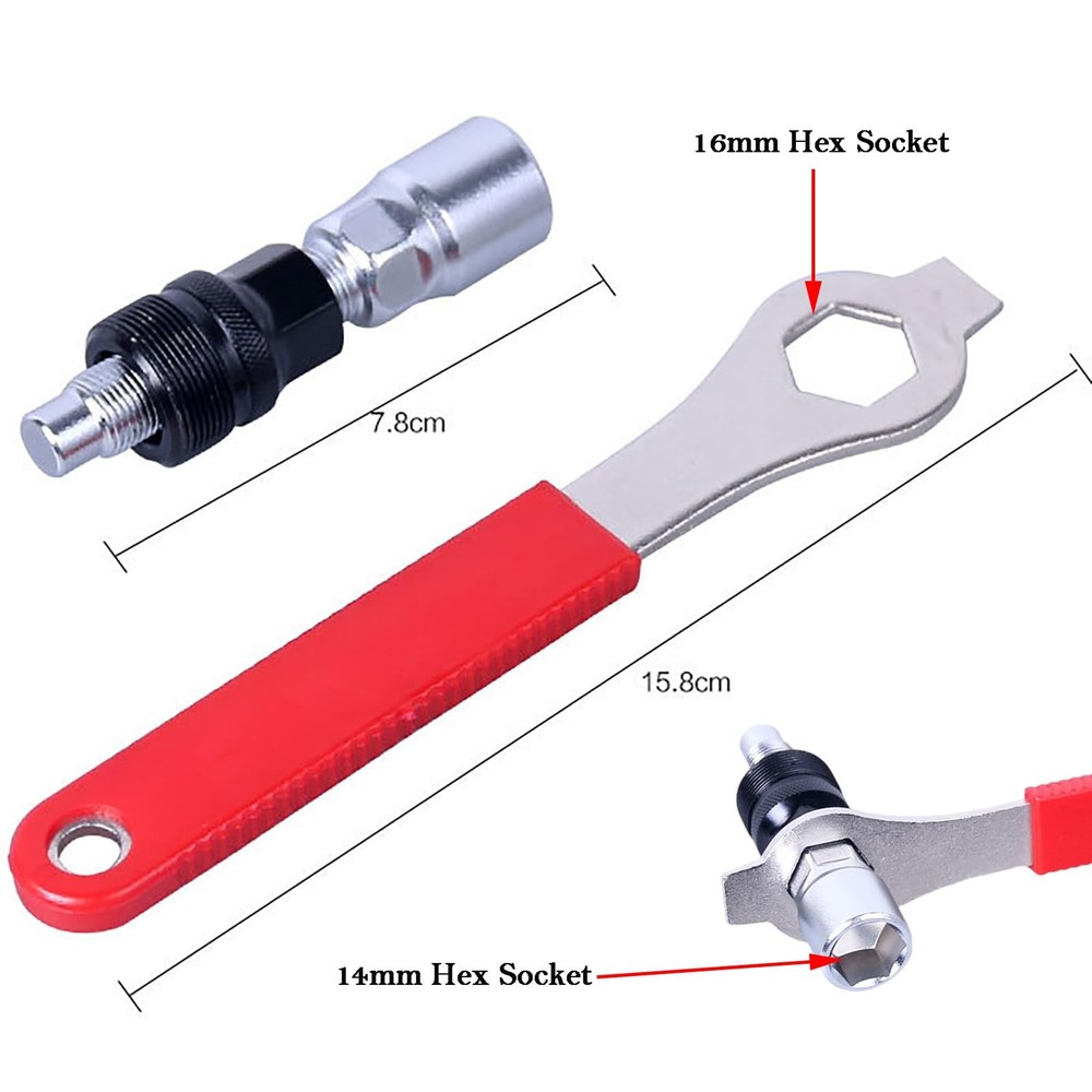Bike Crank Removal Tool, Bicycle Crank Puller, Bottom Bracket Removal Tool for E