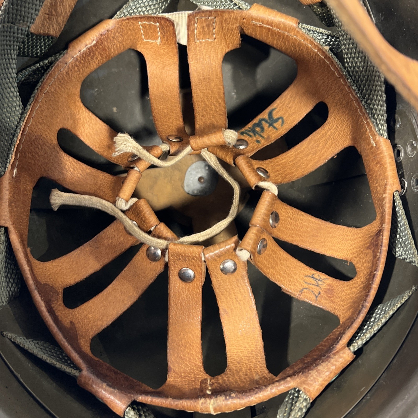 POLISH WZ-50 Steel Military Army Helmet With Liner & Chin Strap Vintage