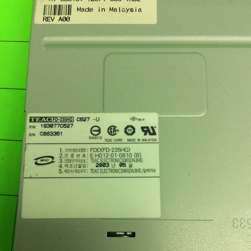 Desktop Computer FD-235HG 193077C627 Floppy Disk Drive