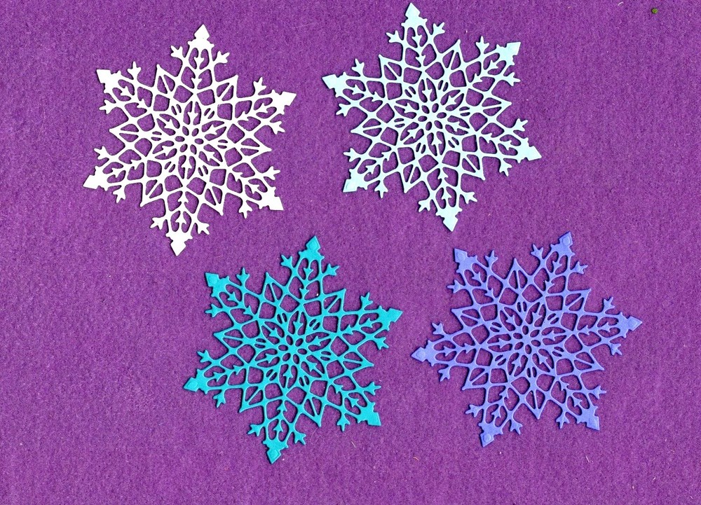 SNOWFLAKE  # 8 die cuts scrapbook cards