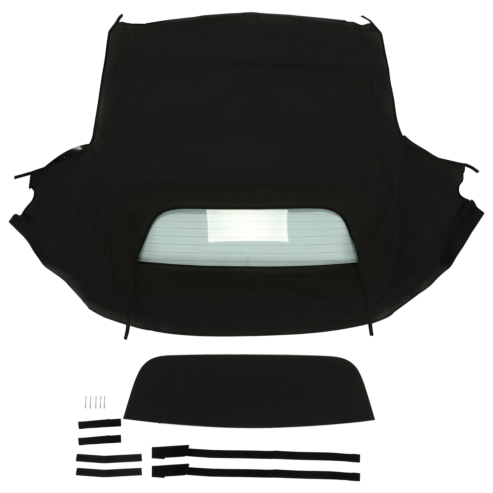 Fits 1999-2009 Honda S2000 Convertible Soft Top & Heated Glass Window Black