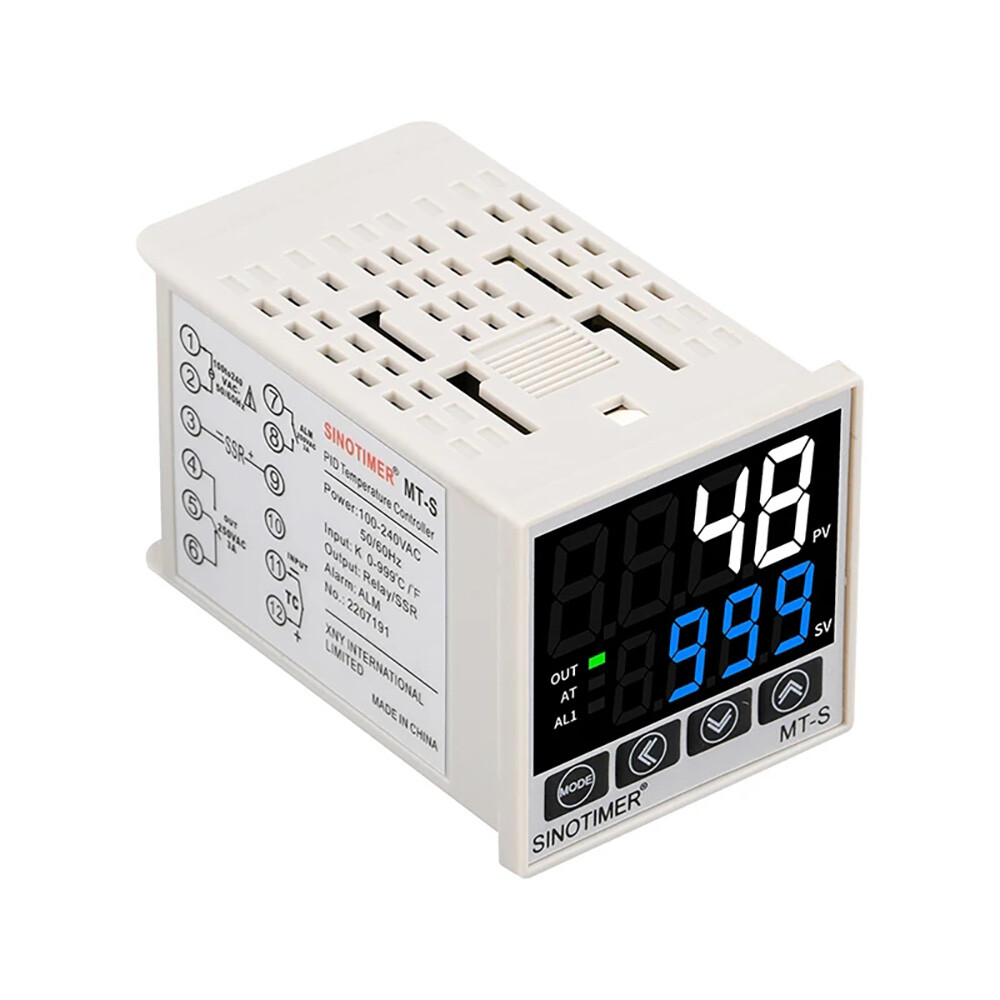 MT- Digital PID Thermostat Temperature Controller Relay/SSR Dual Output 0-999℃/℉